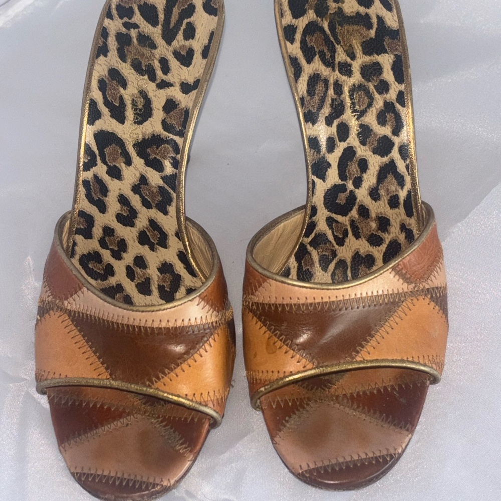 Dolce & Gabbana Brown and Tan Mules